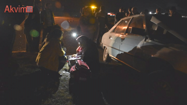 Feci Kaza Akçakavak Kavşağında İki Otomobil Çarpıştı. 5 Yaralı!