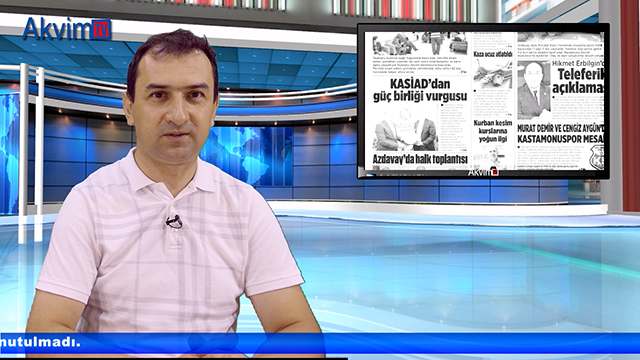22 Temmuz 2019 Kastamonu Gazete Manşetleri