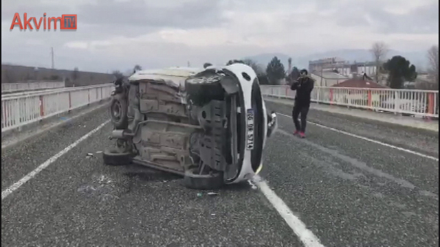 Kastamonu’da takla atan otomobilin sürücüsü yaralandı